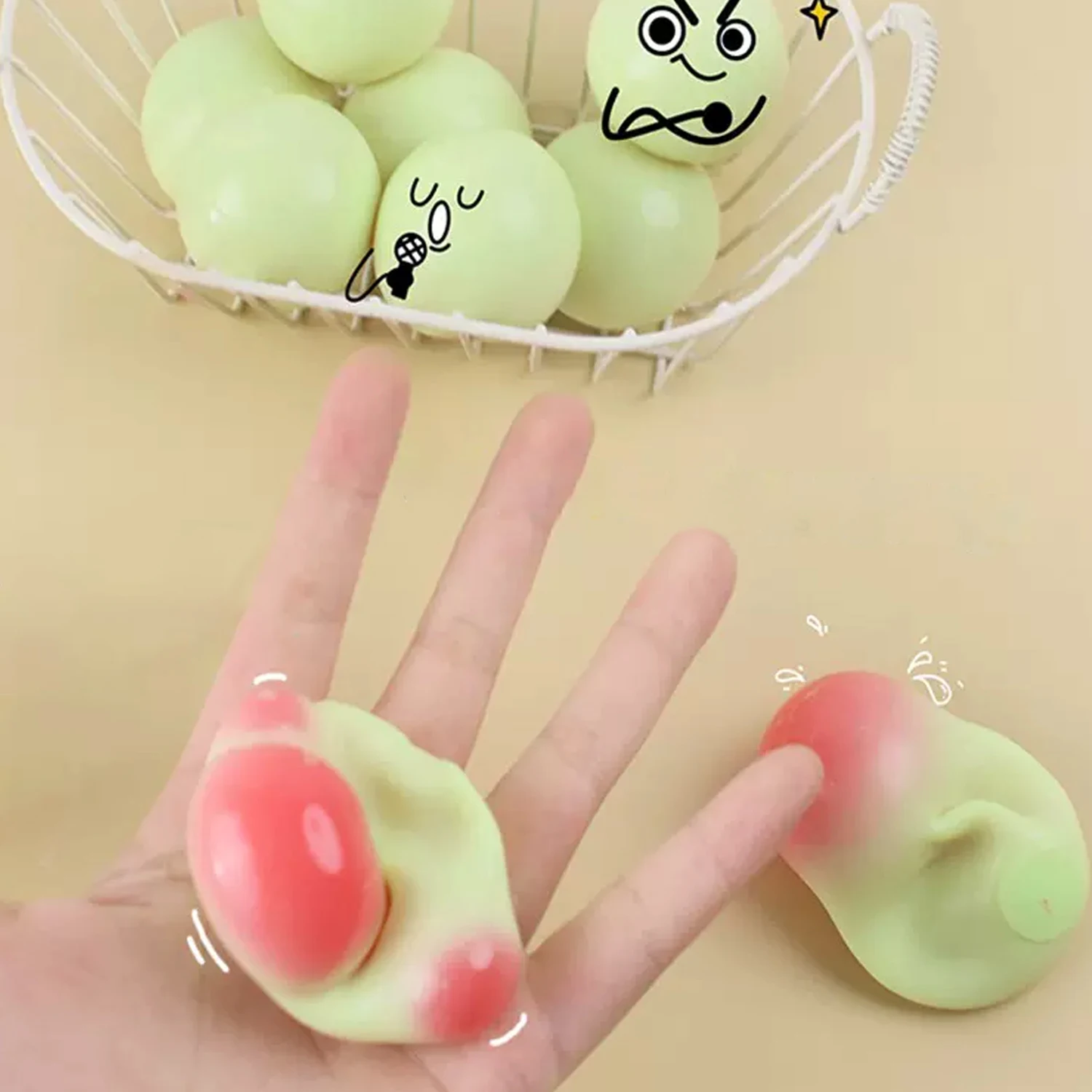 Jouet créatif et amusant pour soulager le stress, presser des boules de baies pour libérer la confiture, rebond lent, déformation libre