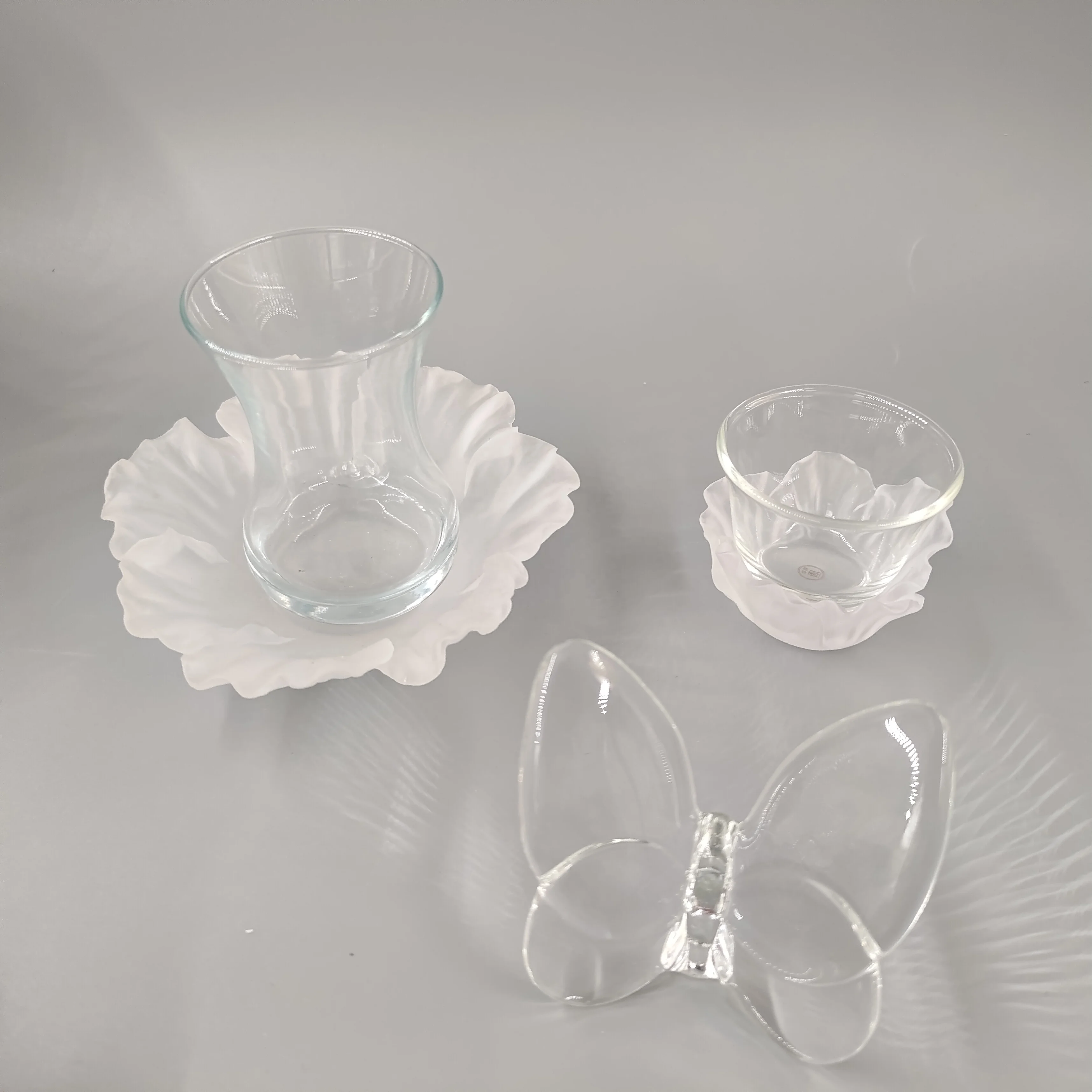 mini crystal coaster with tea cup  set for home tableware home supplies