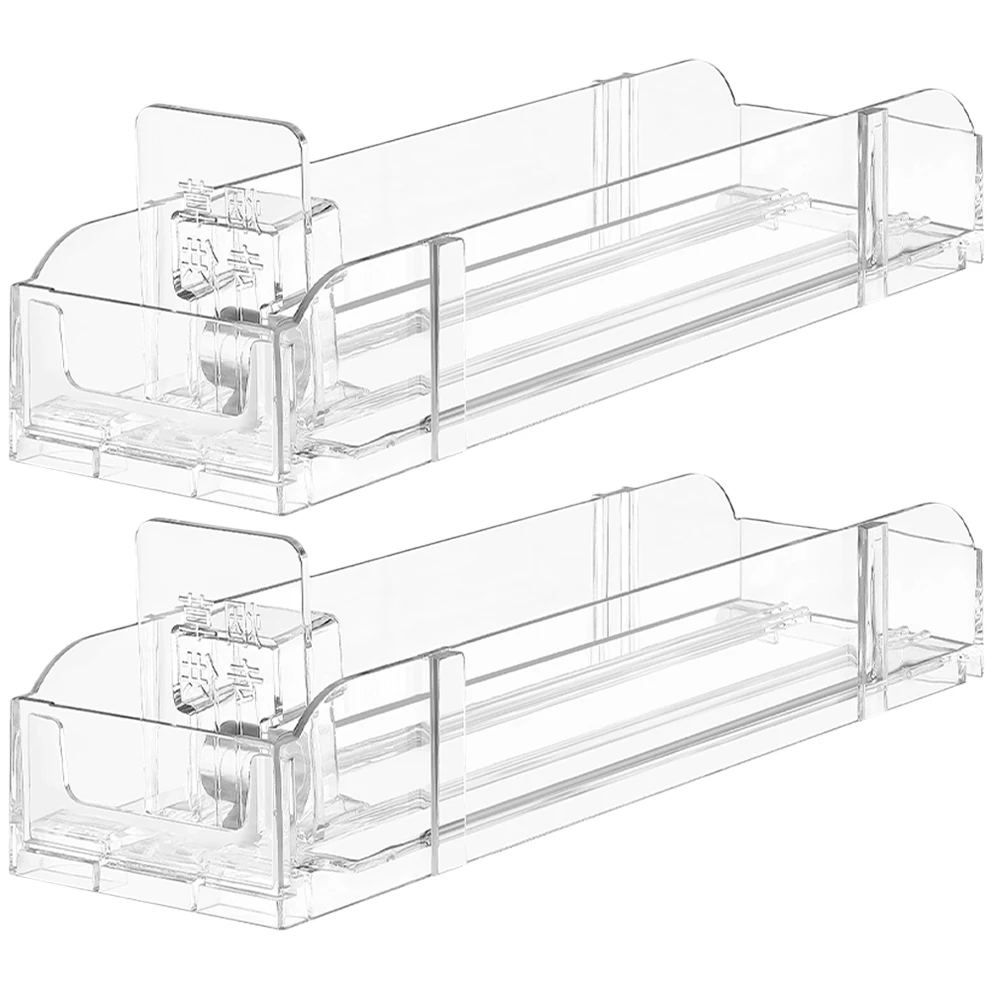 

2 Pcs Cigarette Pusher Display Automatic Cigarette Rack Clear Display Rack St for Tobacco Shop Showcase Home Daily Use