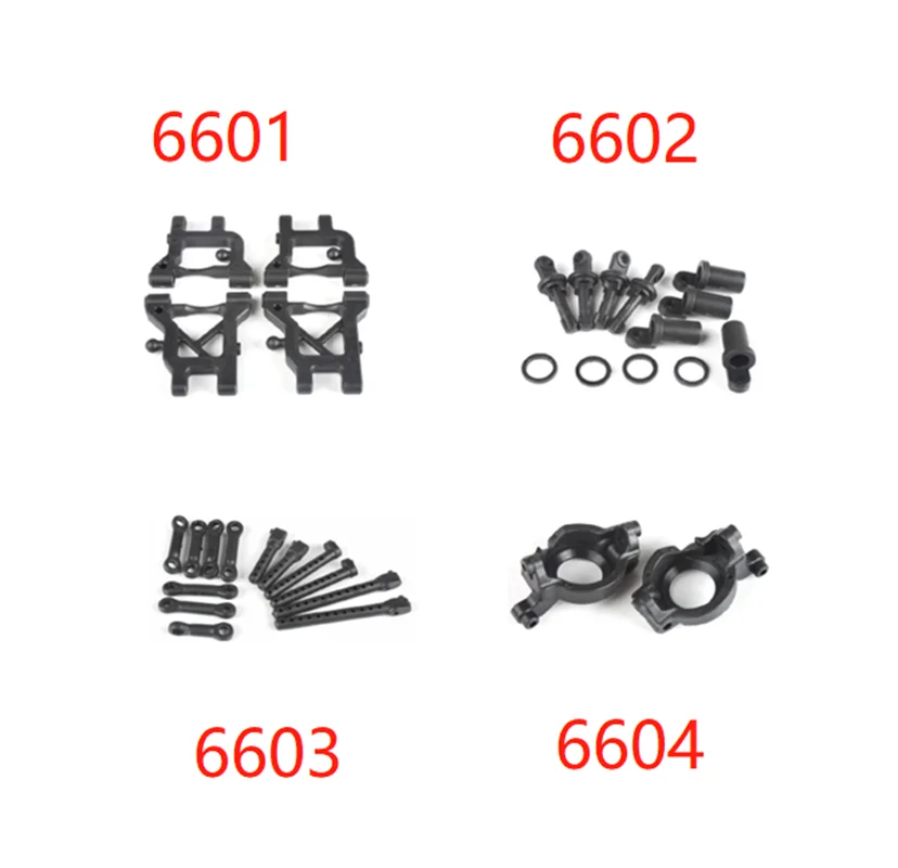 

Rc Car Accessories 1/16 ZD Racing 16426 Parts 6601 Front & Rear lower arms 6602 Shock absorber 6603 upper suspension arms 6604 C