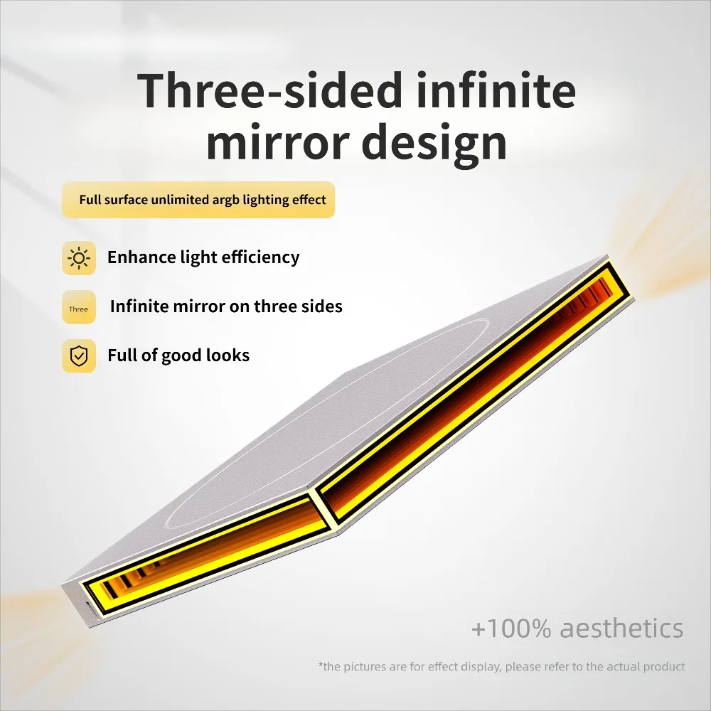ARGB Infinite Mirror Ornament Figure Stand AURA SYNC 120mm Case Fan Mounting Display Base Computer Desktop decoration