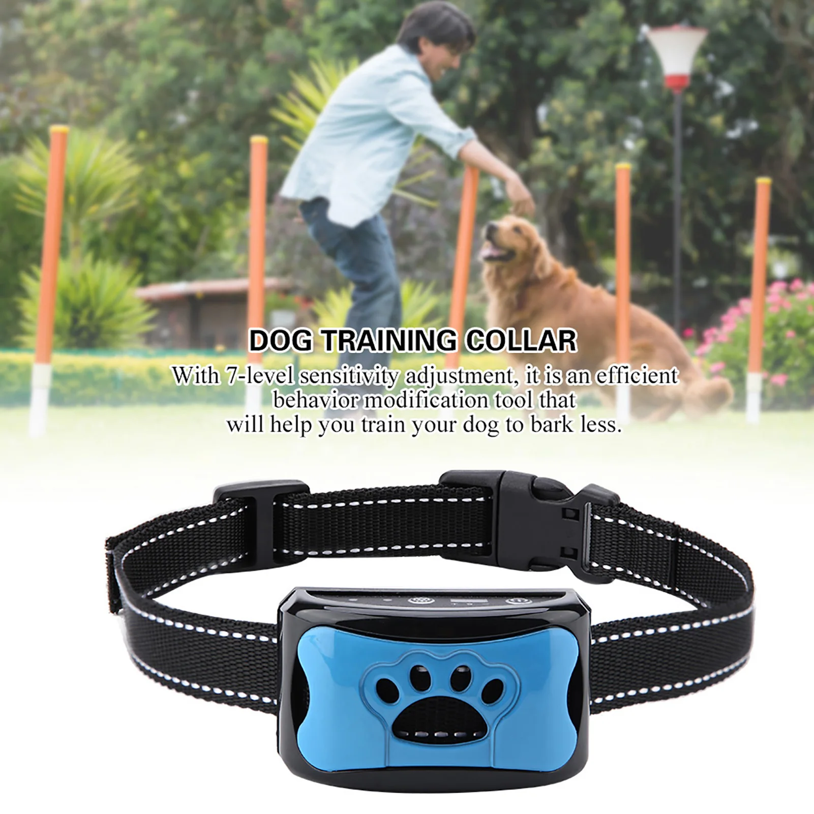 Dog Pet Anti Barking Device USB Electric Ultrasonic Dogs Training Collar Dog Stop Barking Vibration Anti Bark Collar Dropship