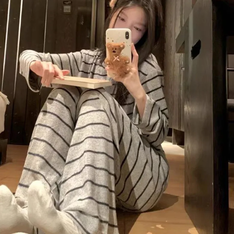 Pjs مجموعة النساء بيجامة مجموعة المرأة بيجامة شتوية دافئة ملابس المنزل العصرية منامة لطيف وناعم بيجامة مجموعة لطيف ملابس المنزل