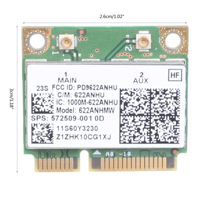 6200 622ANHMW 300Mbps 2.4G/5Ghz WiFi Kaart MINI PCIE 572509-001 60Y3231 voor Thinkpad T410 T410i T510 T510i W510 T410s