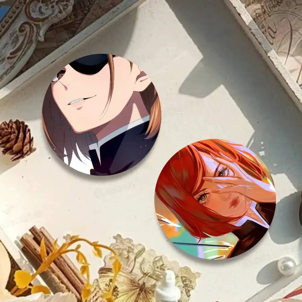 Kugisaki Nobara аниме J-Jujutsu Kaisen значки аниме круглый лазерный значок мультяшная брошь одежда аксессуары для рюкзака с лацканами Kugisaki Nobara аниме J-Jujutsu Kaisen значки аниме круглый лазерный значок мультяшная брошь одежда аксессуары для рюкзака с лацканами
