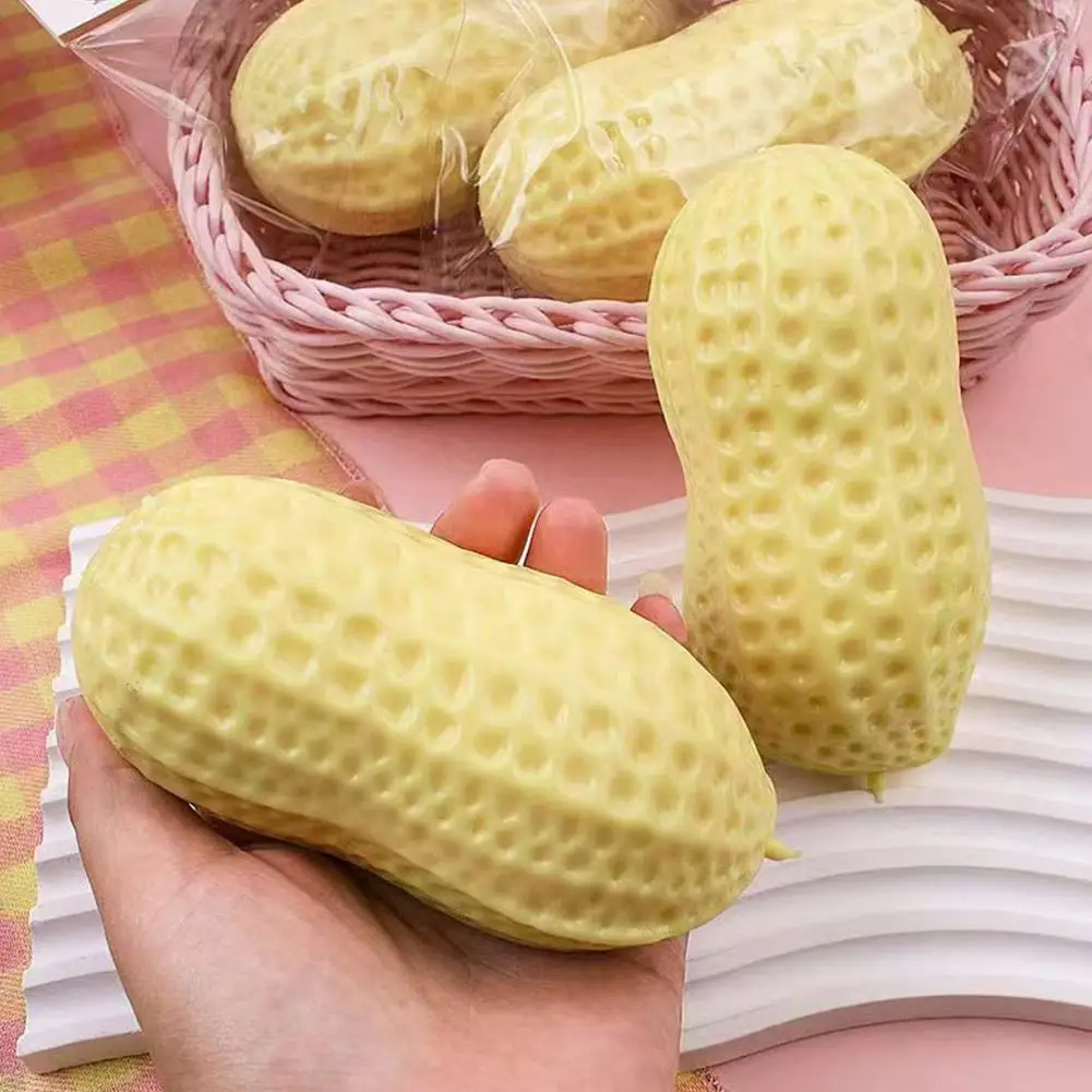 Squishy Peanut Squeeze Toy Simulated Peanuts Fidget Toy Buttery-Soft Feel Squishy Toy ASMR Sensory Anti Stress Gift for Friends