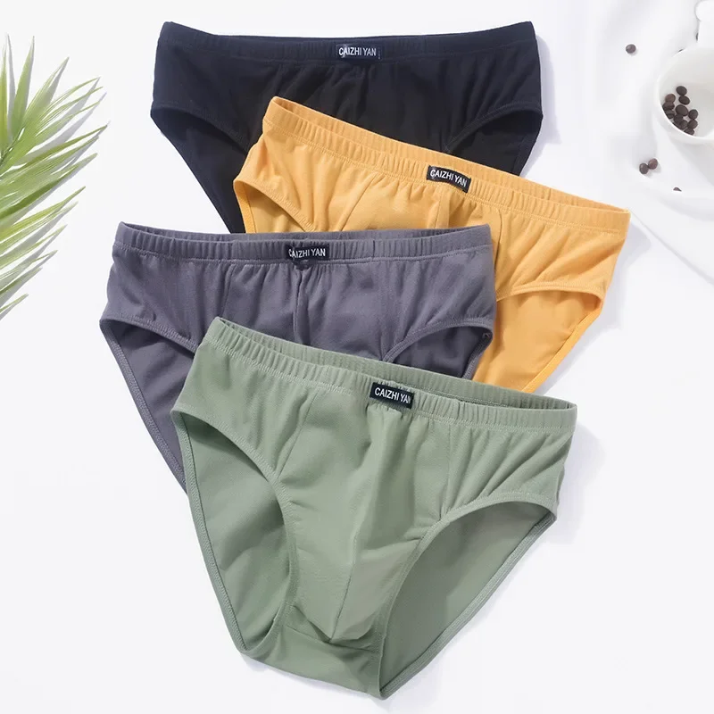 Select 2023 New Men's Underpants Comfortable High Elastic Mid-waist Briefs For Middle-aged Elderly