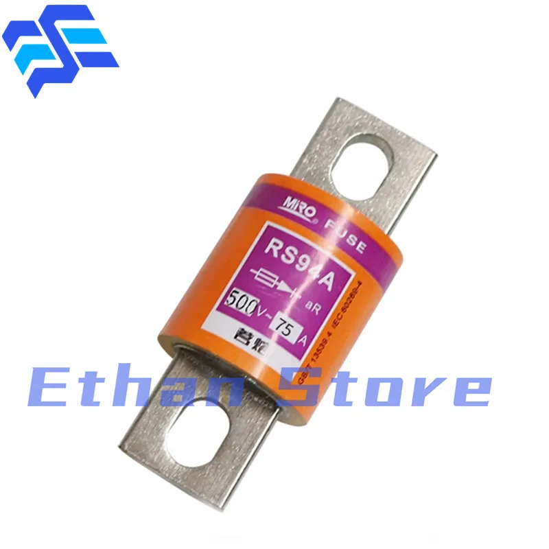 2PCS Round Tube Bolt Type Fast Fuse RS94A 50A 100A 120A 125A 150A 160A 200A 225A 250A 300A AR 500V