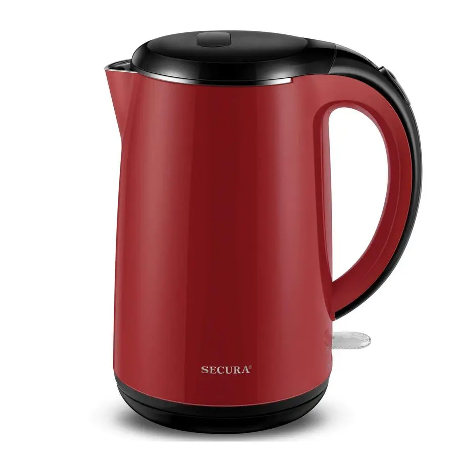 

Original Stainless Steel Double Wall Electric Water Kettle 1.8 Quart with Auto ShutOff amp BoilDry Protection, Red SWK1701DR HB3