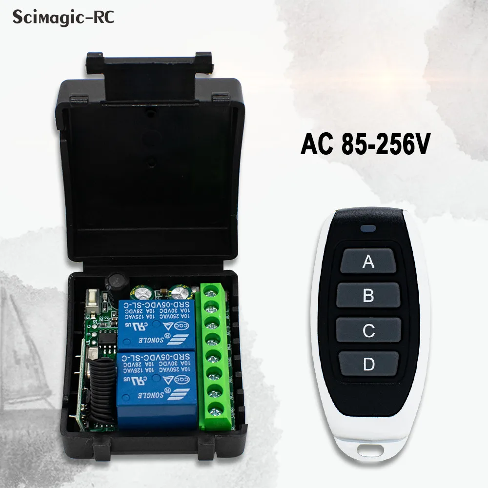 433 ميجا هرتز وحدة الاستقبال العالمية التبديل تيار مستمر 12 فولت 24 فولت التيار المتناوب 220 فولت اللاسلكية RF المحرك الخطي الكهربائي وحدة تحكم المحرك 2CH التتابع #1