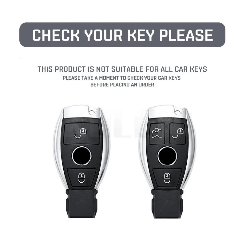 2 3 Tasten Carbonfaser Autoschlüsselhülle für Mercedes Benz A B C E Klasse GLS GLA GLK GLC CLS CLA W204 W205 W212 W463 W176 – Detail 1