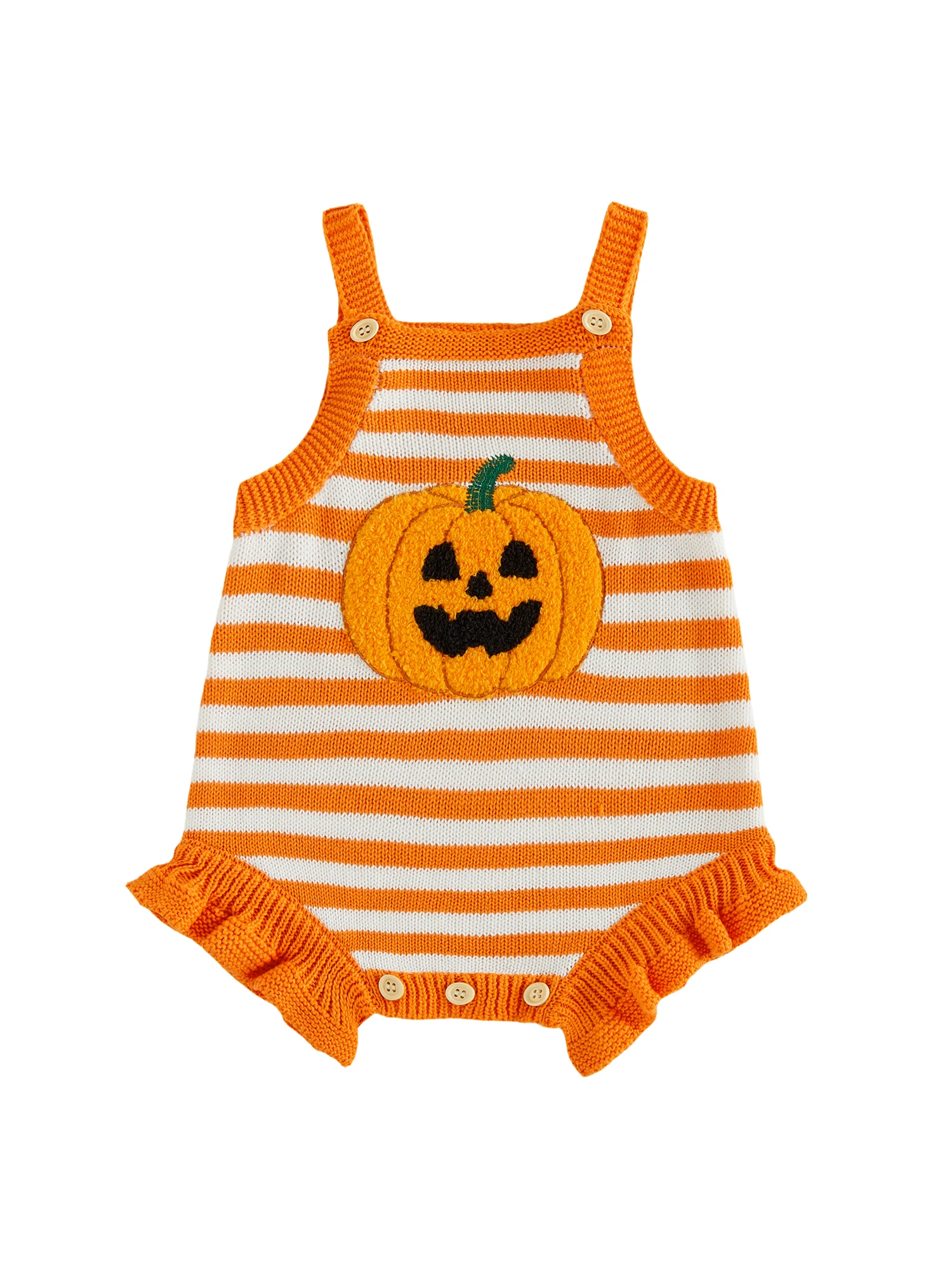 Bodysuit Bodysuit Newborn Knit Halloween Romper Sleeveless Embroidery Newborn Knit Overalls Halloween Romper Newborn Knit Knit