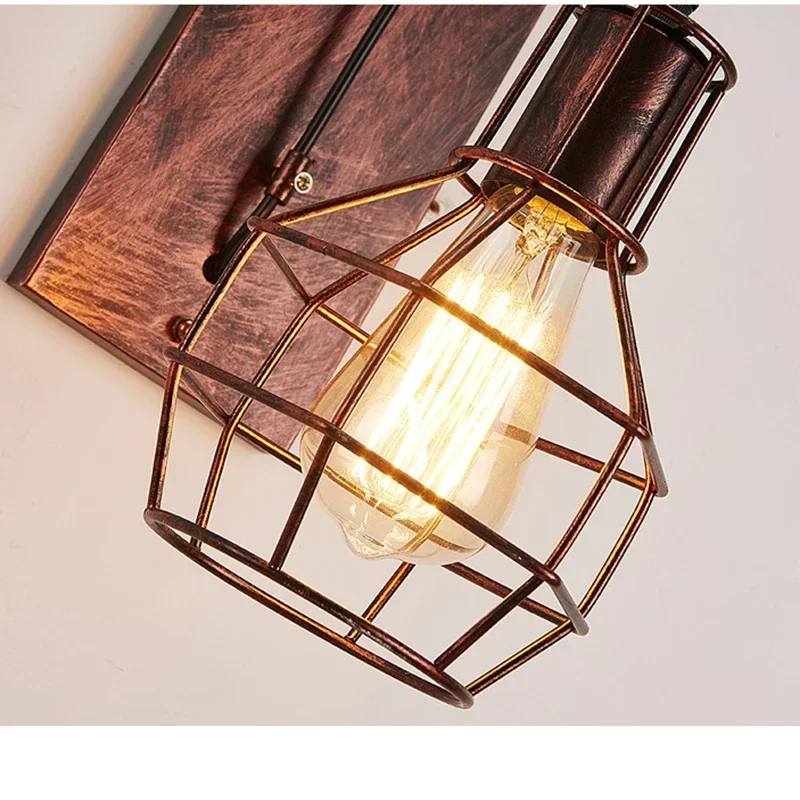Vintage Wall+Lamps led lamp wall sconces Retro Wall Light fixtures Lifting Pulley bedroom  American Industrial mirror light