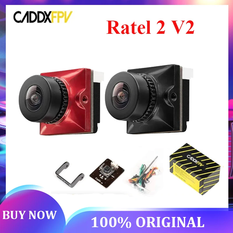 

Caddx Ratel 2 V2 FPV Camera Ratel2 2.1mm Lens 16:9/4:3 NTSC/PAL Switchable With Replacement Lens Micro FPV Camera Drone