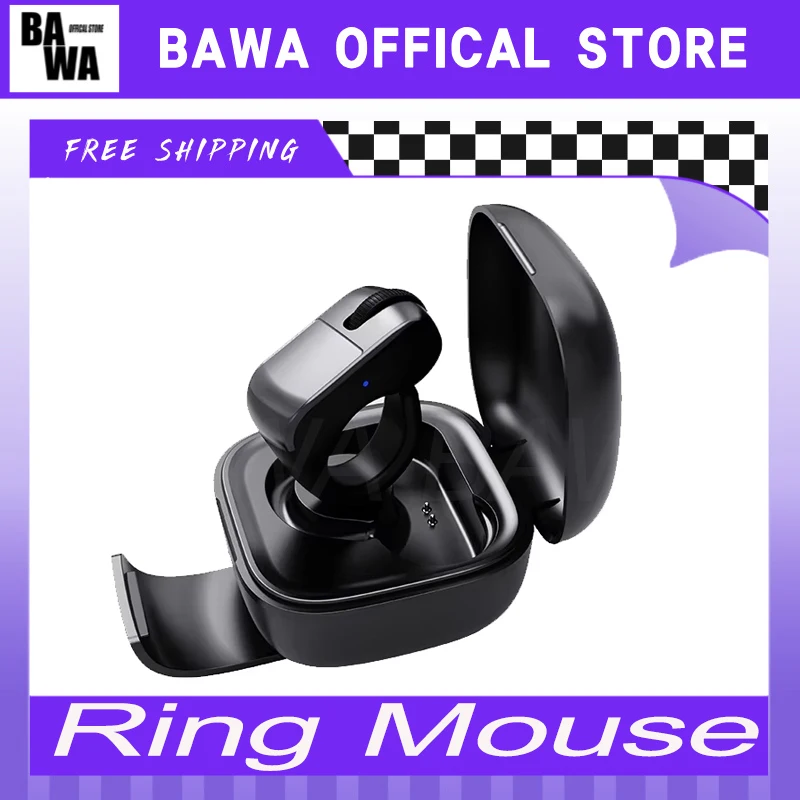 

Ring Mouse Rechargeable Mini Light Weight Bluetooth 2.4g Dual-Mode Wide Compatible Remote Control Selfie Scan Short Video Speech