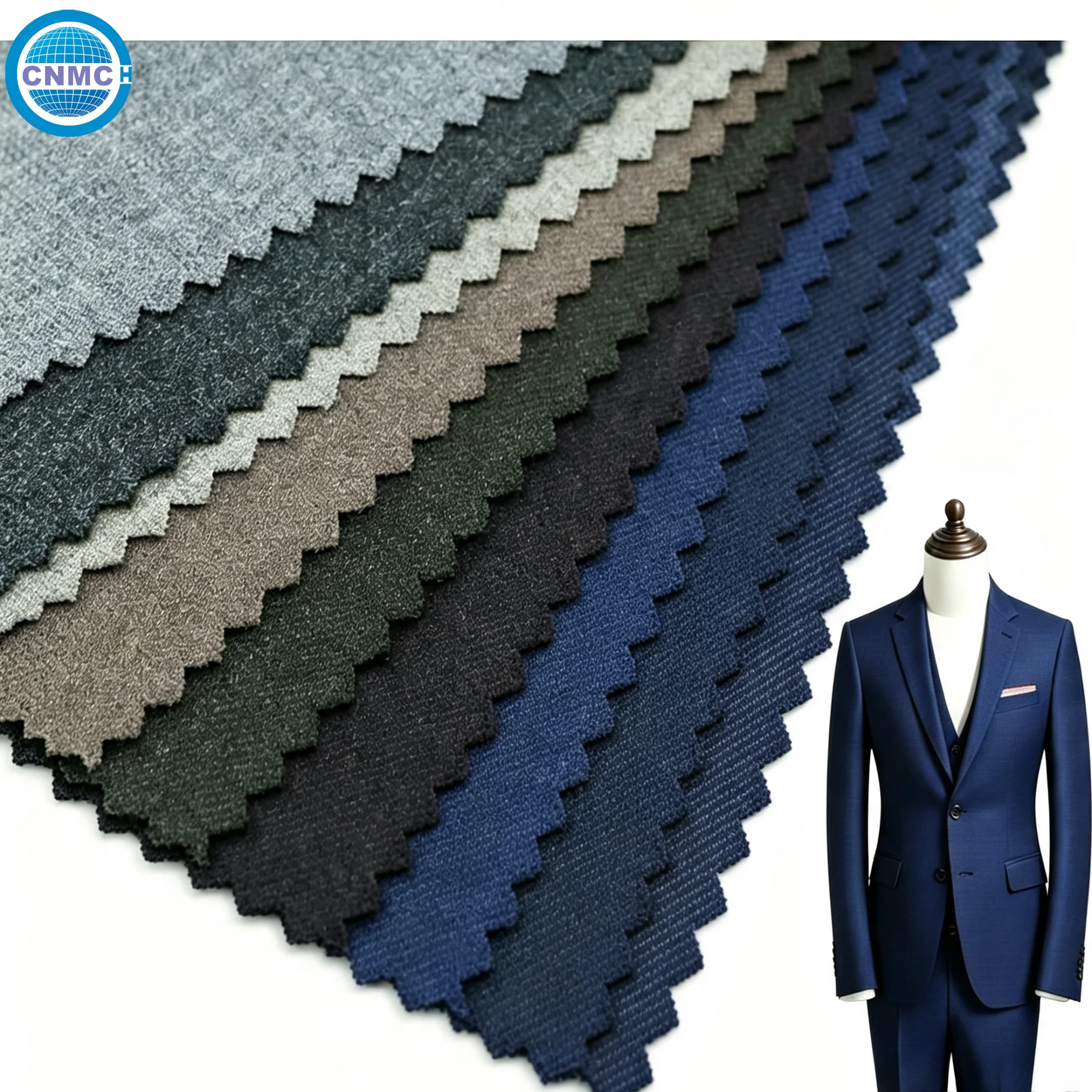 Spot Goods 100% Merino Wool Suit Fabric, Soft Anti‑Wrinkle Raw Material For Men's Suits And Separates Wedding Business