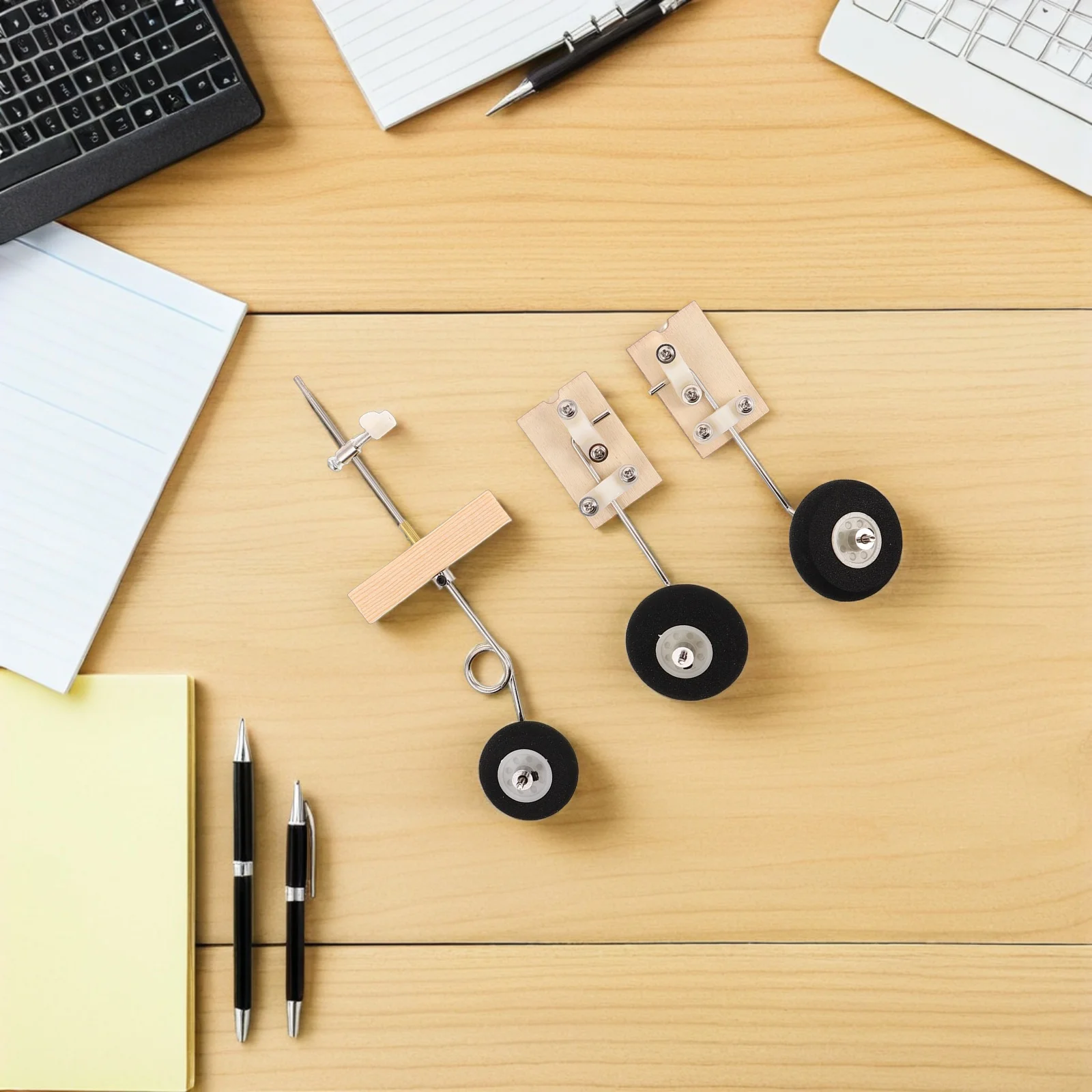 2 ensembles de roues d'atterrissage pour avion Rc, remplacement de train d'atterrissage Stable, accessoires d'atterrissage d'avion, pièces de rechange absorbant les chocs