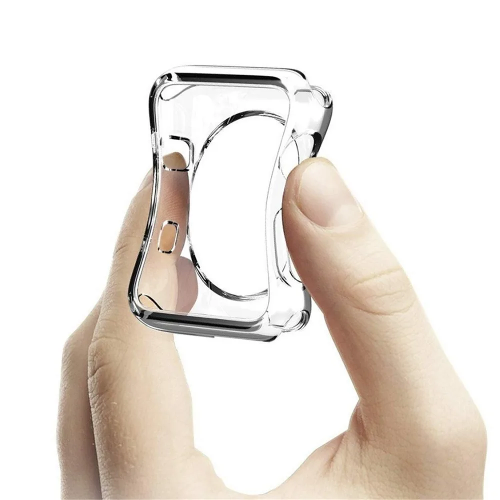 Watch Cover Case For Apple Watch 7 6 5 4 40mm 44mm 41mm 45mm Silicone Soft Cases For iWatch Series 3 2 42mm 38mm Accessories