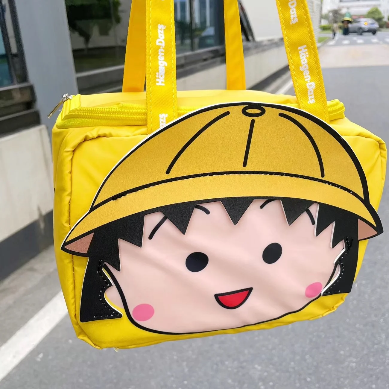 

2024 New Kawaii Chibis Msarukos Chans Lunch Box Bag Children Bento Bag Cute Cartoon High Capacity Picnic Thermal Insulation Bag