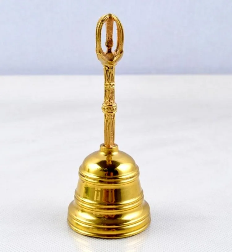 

Chinese Vintage Brass Fengshui Tibetan Buddhist Bell Vintage Home Decor Metal Handicraft