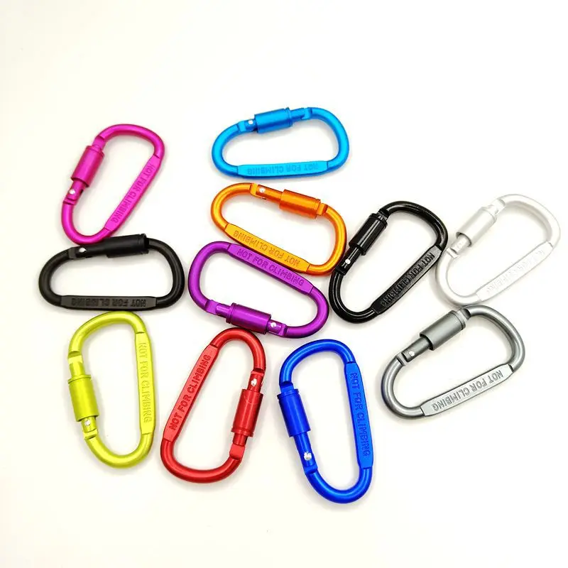 4PCS Carabiner Set For Key Camping Survival Outdoor Keychain Clip Alloy Aluminum Tactical Caribiner Hook Karabiners