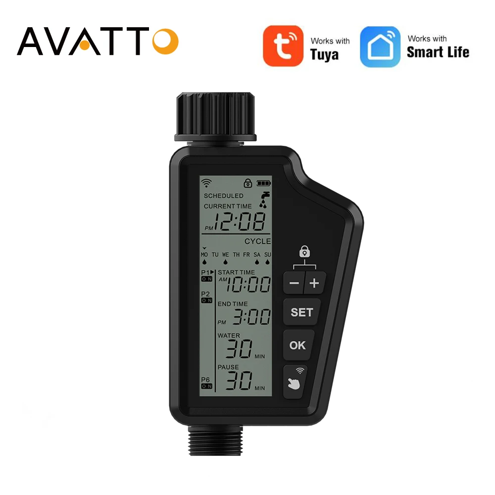 AVATTO WiFi Timer Smart Dual Water Timer Garden Farm Irrigation Controller Program Timermable Irrigation Timed Watering Valve