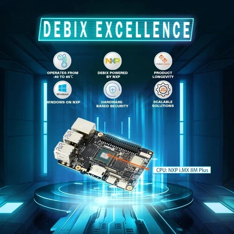 Model B iMX 8M Plus series single board 4+16GB Android Ubuntu win 10 iot temp -40 to 85 arm development board