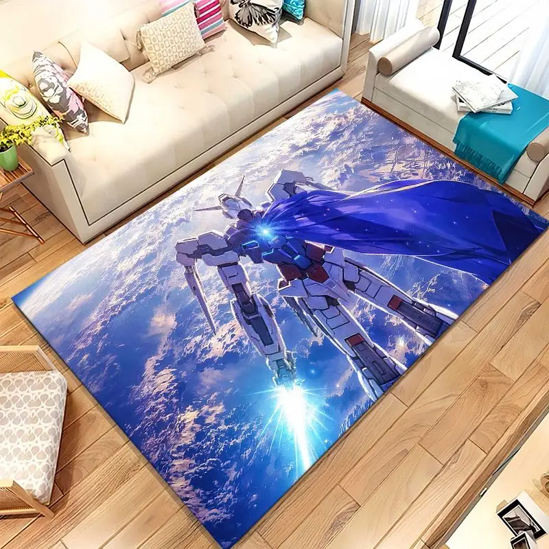 Retro Gundam Destroy Zeon Cartoon Soft Non-Slip Large Area Rug for Living Room,Bedroom Playroom Carpet Mat for Sofa,Home Decor