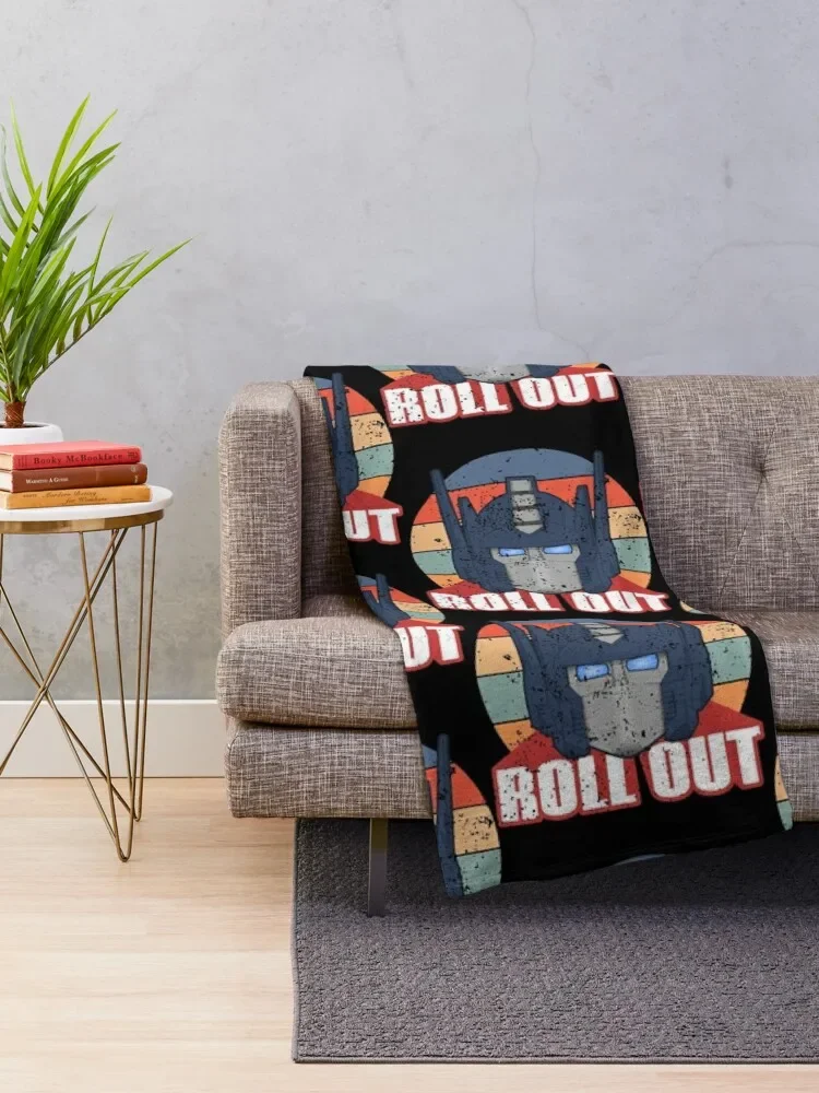 Autobot Optimus Prime Distressed Retro Roll Out Throw Blanket Sofa Large Softest Blankets