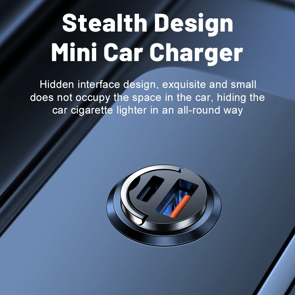 100W PD QC Pull Ring Fast Charging Car Charger USB C Car Phone Charger Adapter For iPhone 13 12 Xiaomi Samsung Huawei image 4