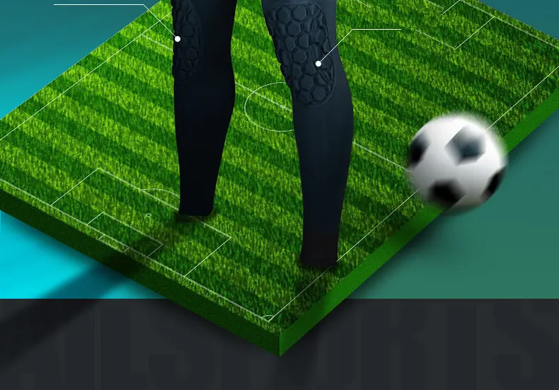 Herren Fußball Torwart Trainingshose EVA Verdickte Schwamm-Knieschoner Schutz Herren Fußball Rugby Knieschutz Hüftpolster Hose Lange Hose – Detail 6