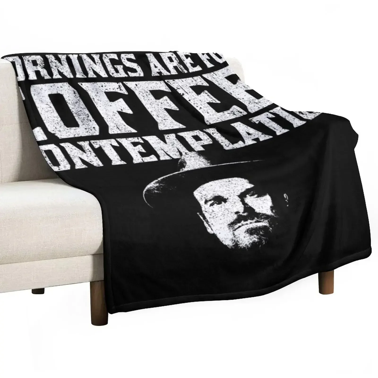 Coffee and Contemplation Throw Blanket Fashion Sofas Decoratives Blankets