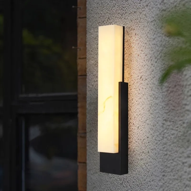 

Outdoor waterproof wall lamp, wall lamp on both sides of villa door, outdoor courtyard stainless steel imitation marble