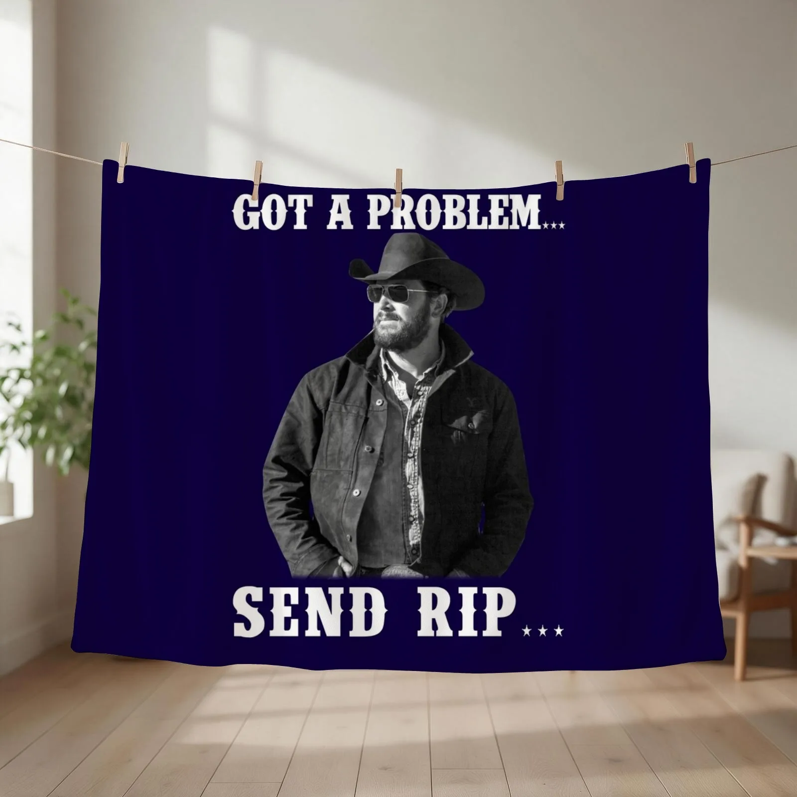Got A Problem Send Rip Throw Blanket couch cozy soft plush fuzzy picnic outdoor blanket