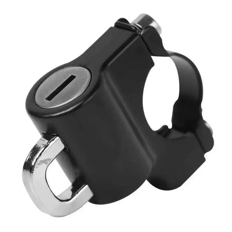 Anti-theft Helmet Lock Handlebar Mount Motorcycle Electric Motorbike Universal Security Metal Lock 22mm-24mm with Keys Set