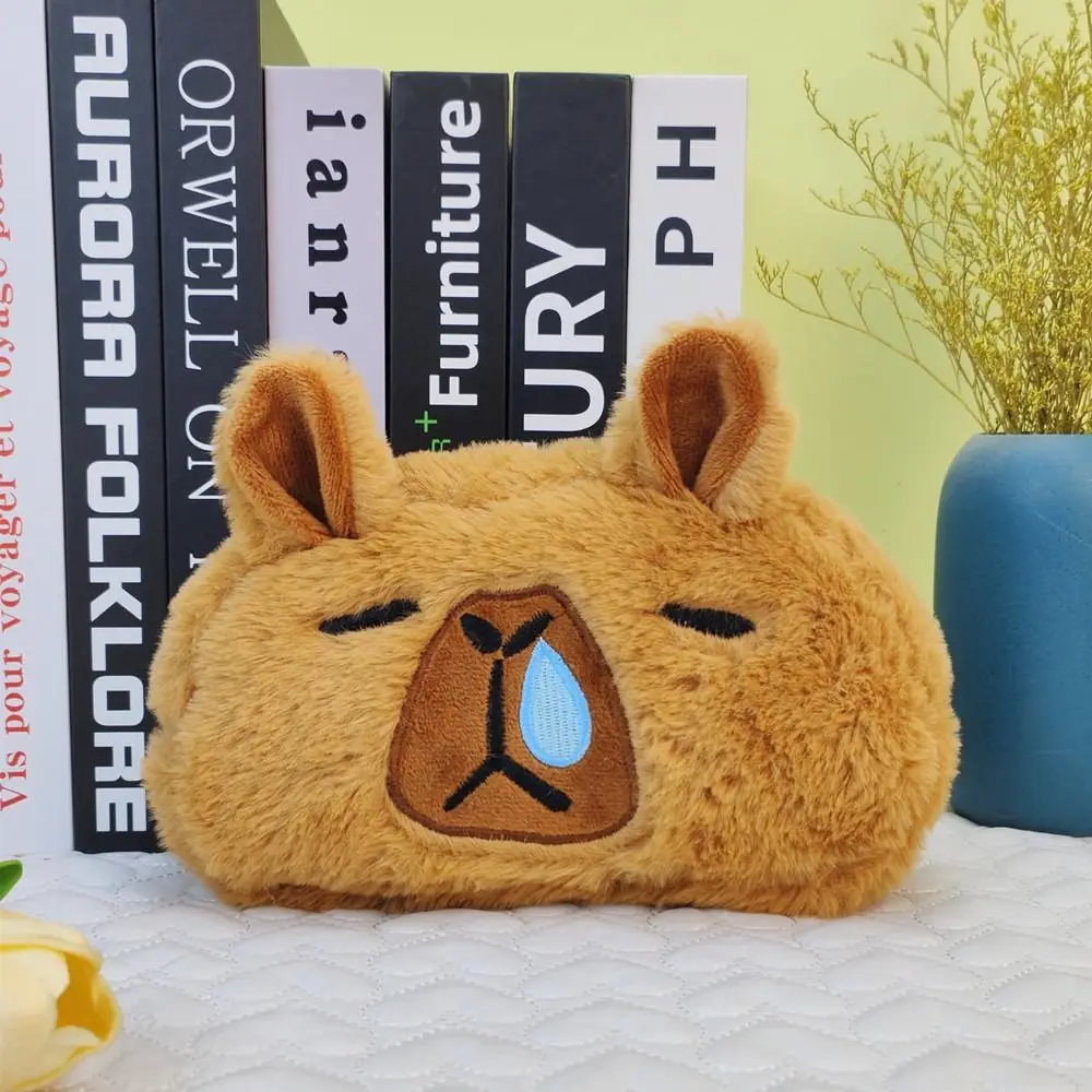 

Plush Doll Capybara Plush Pen Bag Capibara Soft Capybara Pen Pouch Cartoon Animal Stuffed Capibara Plush Pencil Pouch