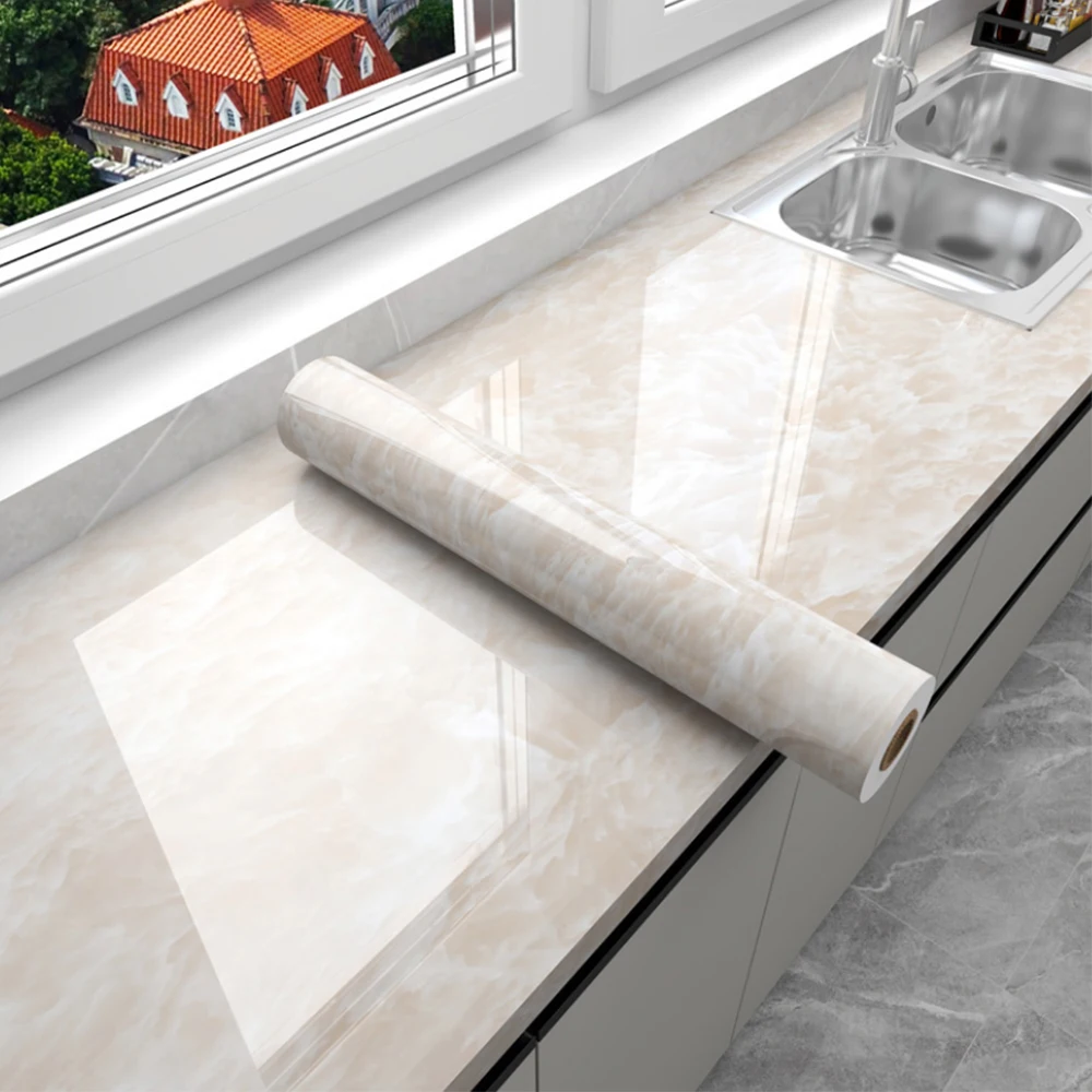 

Наклейки на кухонную стену, виниловые мраморные самоклеящиеся обои, сделай сам, термостойкие, водонепроницаемые, контактные, непрерывные обои, декор стен