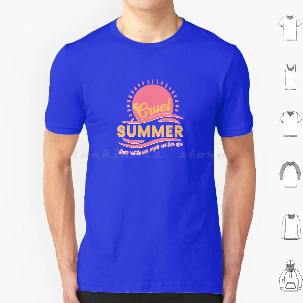 Cruel Summer T Shirt Cotton Men Women DIY Print Cruel Summer Cruel Summer Music Lyrics Pink Sun Typography