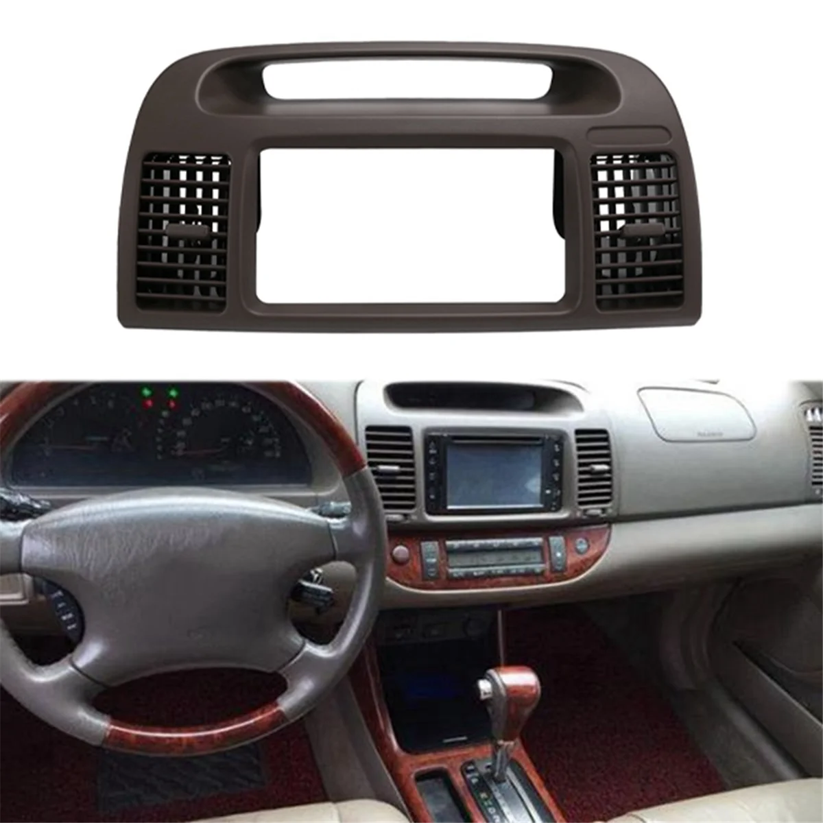 Car Center Console Air Outlet Panel Assembly Replacement for Toyota Camry 2001-2006 Car Front AC Air Vent Panel