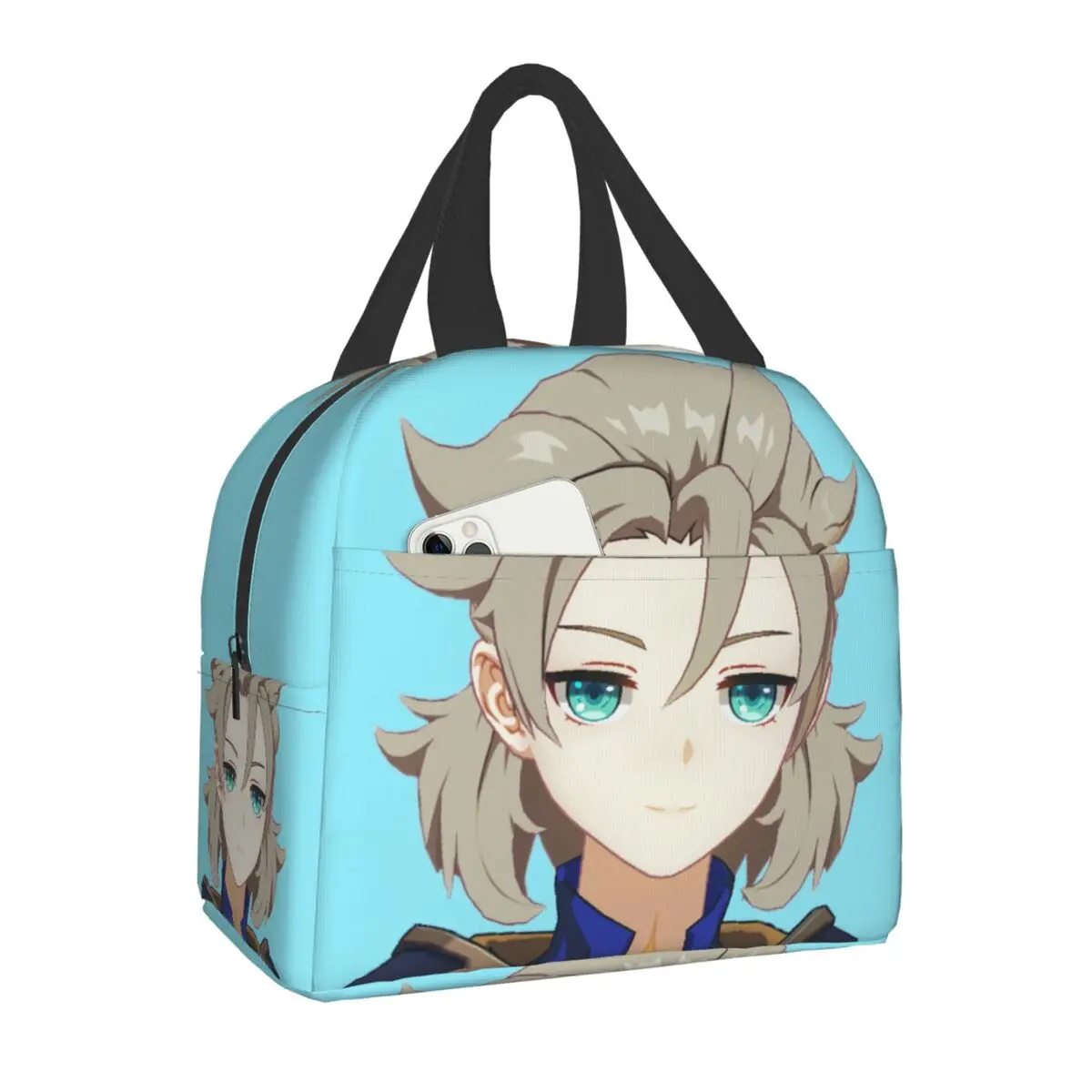 

Genshin Impact Albedo Lunch Box For Women Kids School Anime Game Cooler Thermal Food Insulated Lunch Bag Tote Picnic Storage Bag