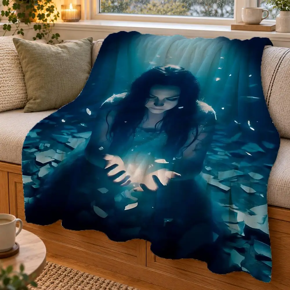 Band E-EvanescenceS Throw Double Sided Flannel Throw Blanket Soft Warm Washable Home Decor