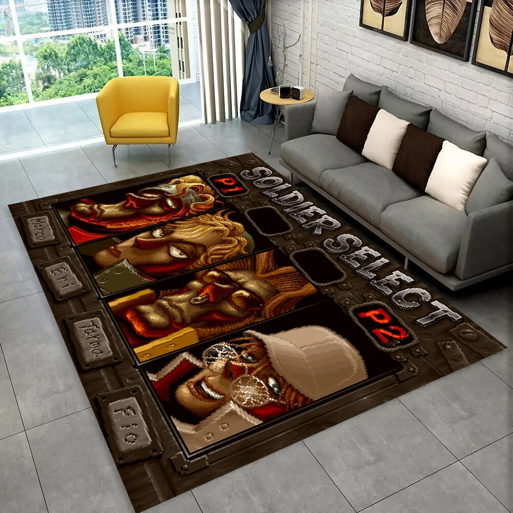 Classic Retro Game Metal Slug Gamer Area Rug,Carpet for Home Living Room Bedroom Sofa Doormat Decor,kids play Non-slip Floor Mat