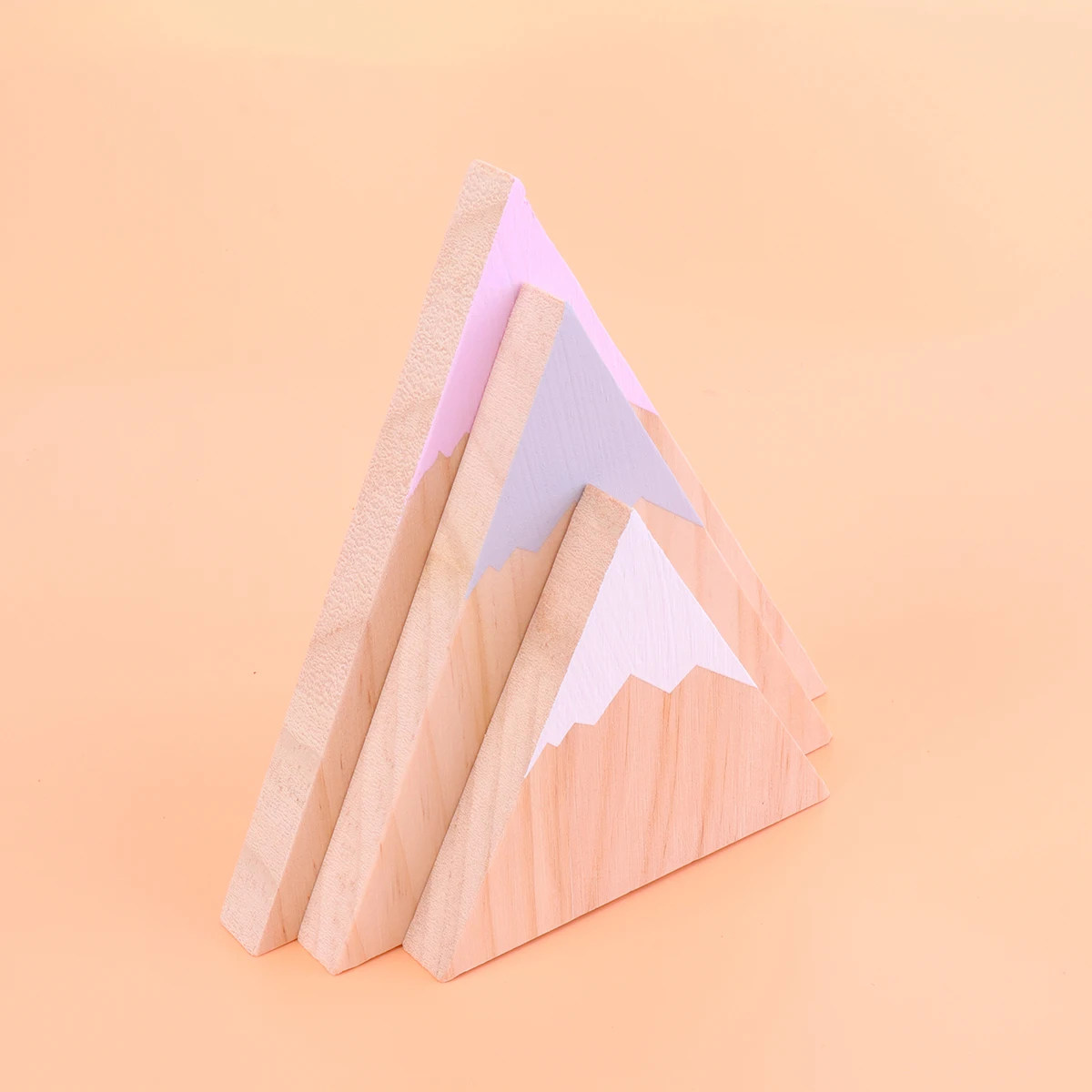 

3PCS Wooden Mountain naments Simple Creative Design Home Office Decor Elegant Bamboo Crafts for Desk Table Gifts