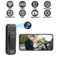 HD 1080P Mini Camera WiFi Infrared Night Vision Portable Digital Video Recorder with Back Clip Police Body Cam Motion Detection
