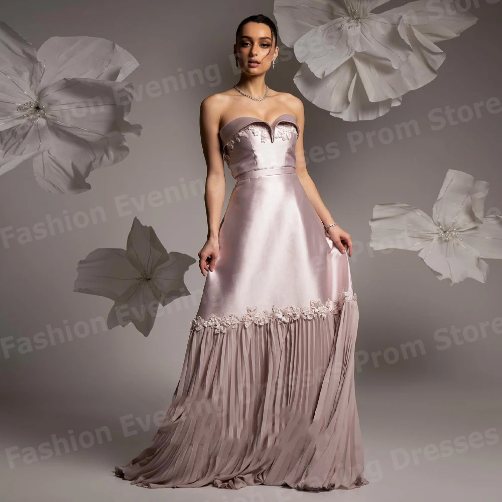 

Charming Women A Line Evening Dresses Sweetheart Prom Gowns Customized Backless Sleeveless Party Vestidos De Fiesta Elegantes