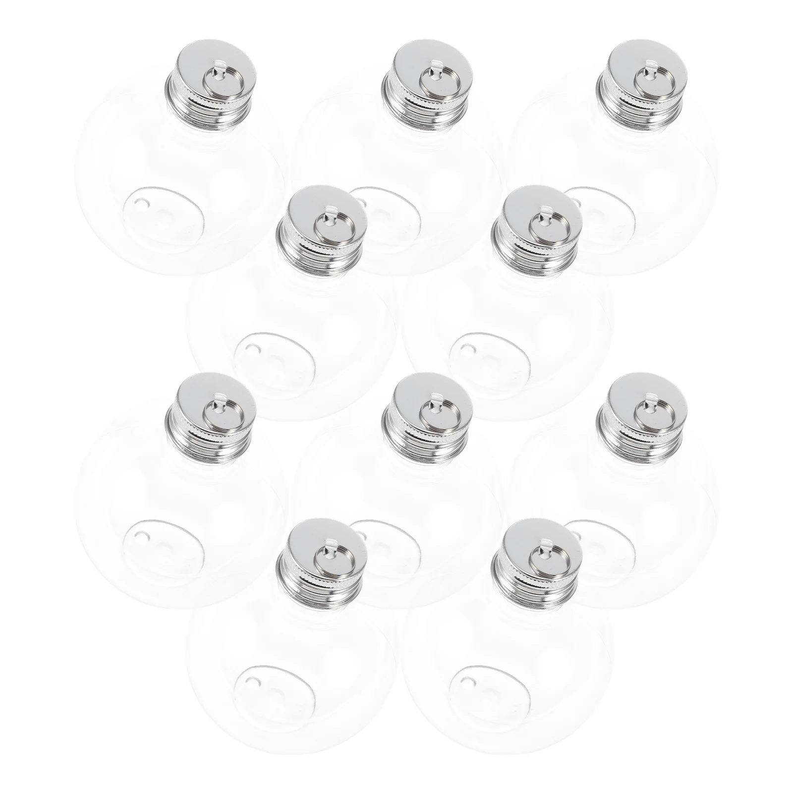 

10Pcs Christmas Decoration Ornaments Clear Fillable Plastic Baubles 150Ml Transparent Pet Craft Globe for Drink Bottles Holiday