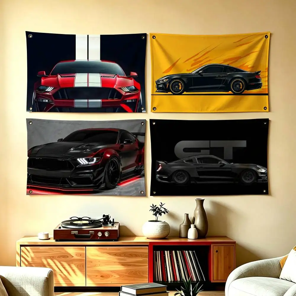 Cool CAR For M-Mustangs G-T Flag Suitable For Party Club Outdoor Interior Wall Decoration Banner Fans Gift