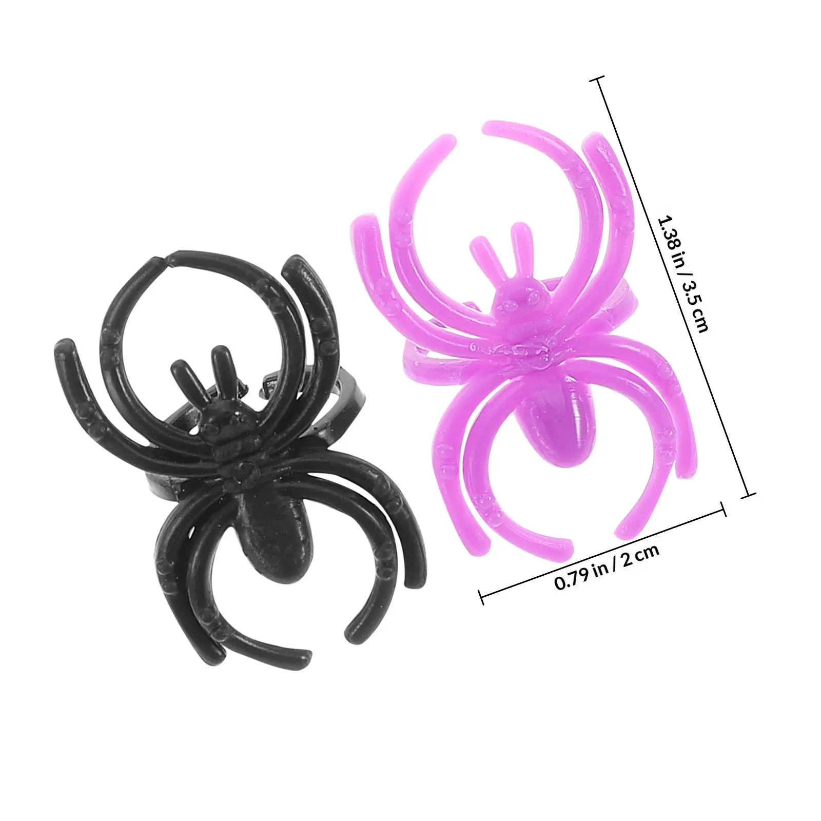 60Pcs Halloween Plastic Spider Rings DIY Craft for Childrens Costume Parties and Gifts Halloween Spider Fake Spiders