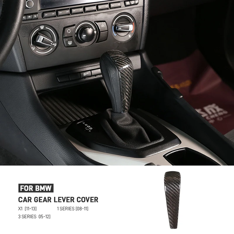 

Настоящая текстура из углеродного волокна, внутренняя ручка переключения передач, накладка на головку для BMW 1 3 серии E87 E90 E92 E93 2005-2012 X1 E84 2011-2013