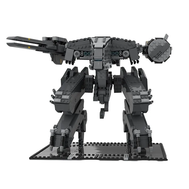 

Строительные блоки Rex Battle Mech MOC, модель Stealth Metal Gear с шарнирными ножками, военная коллекция «сделай сам» для любителей взрослых